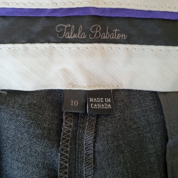 ARITZIA Talula Babaton Heather Grey Trousers Size 10 - Picture 3 of 8